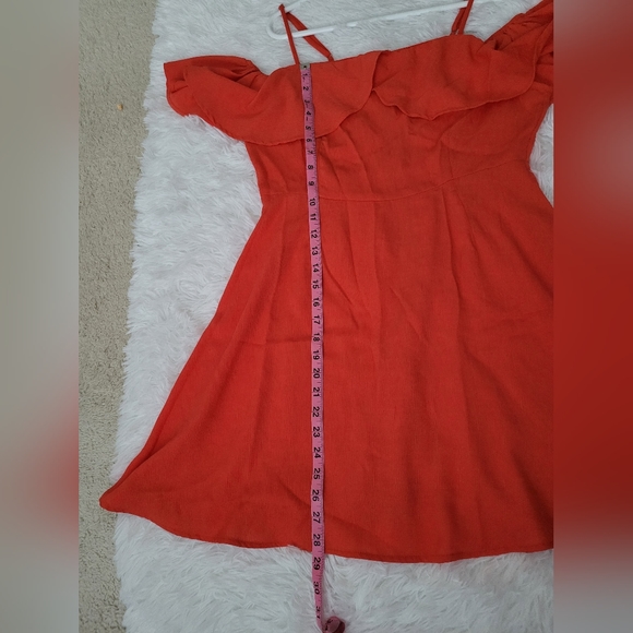 Charlotte Russe Dress in Red Orange Color size Large - Picture 3 of 6